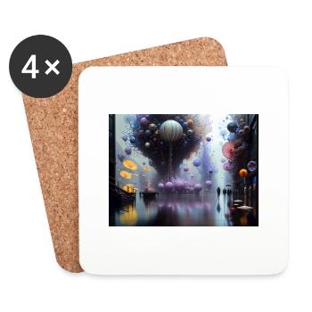 Journey by Actarus #15 - Coasters (set of 4) - white - Front