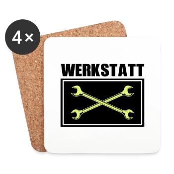 werkzeug werkstatt - Untersetzer (4er-Set) - Weiß - Vorne