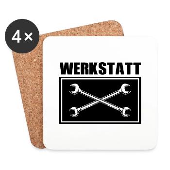 werkzeug werkstatt - Untersetzer (4er-Set) - Weiß - Vorne