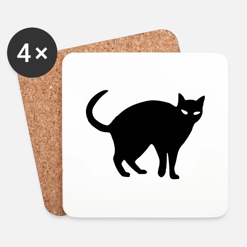 Verführerische Katze #2 - Untersetzer (4er-Set) - Weiß
