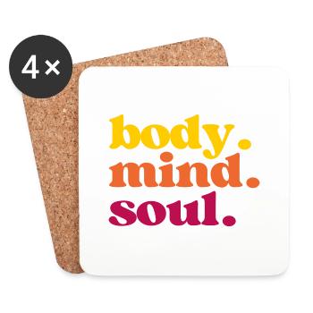 Body Mind Soul - Pour tous les « in tune makers » - Dessous de verre (lot de 4) - blanc - Devant