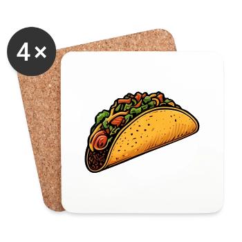 Tacos - Untersetzer (4er-Set) - Weiß - Vorne
