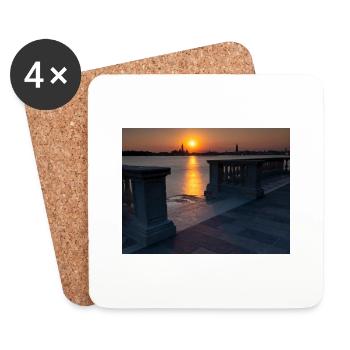 Sonnenuntergang in Venedig - Untersetzer (4er-Set) - Weiß - Vorne