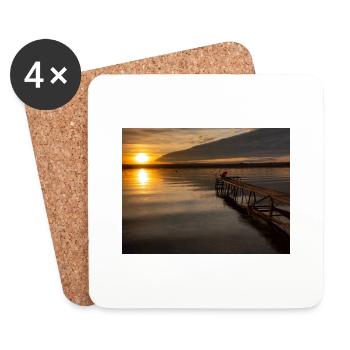 Sunset at Lake Ammersee - Coasters (set of 4) - white - Front