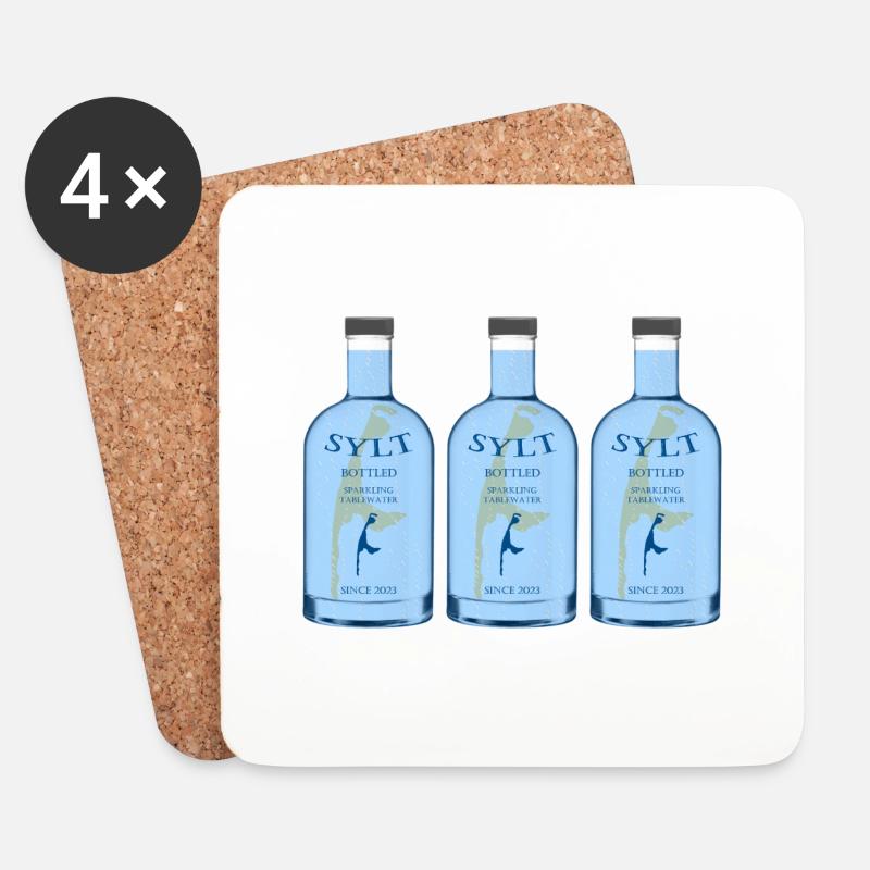Sylt Bottled Sparkling Tablewater - Untersetzer (4er-Set) - Weiß
