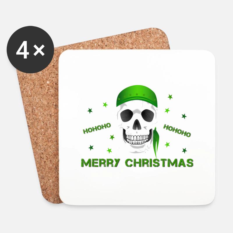 Merry Christmas - Untersetzer (4er-Set) - Weiß