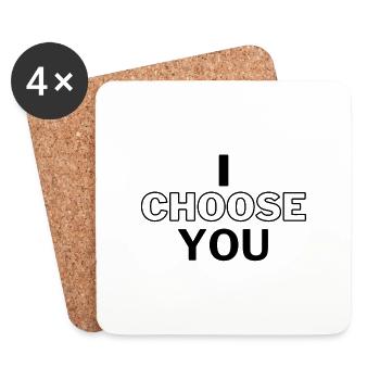 I Choose You - Coasters (set of 4) - white - Front