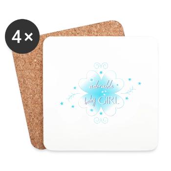 Bébé - Dessous de verre (lot de 4) - blanc - Devant