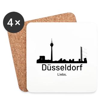 Dusseldorf. Love. - Coasters (set of 4) - white - Front