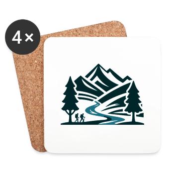 Wander - Coasters (set of 4) - white - Front