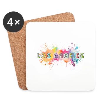 Los Angeles - Untersetzer (4er-Set) - Weiß - Vorne