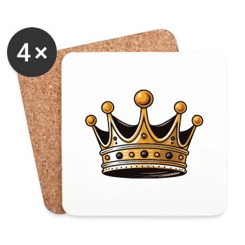 Crown Symbol - Coasters (set of 4) - white - Front