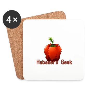 Chilli,geek,chilli geek,pixel, habanero - Untersetzer (4er-Set) - Weiß - Vorne