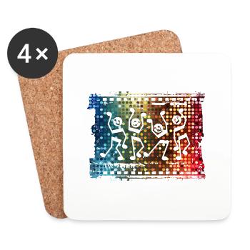Musique - Dessous de verre (lot de 4) - blanc - Devant
