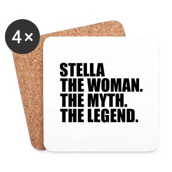 Woman Mythos Legende Name Stella - Untersetzer (4er-Set) - Weiß - Vorne