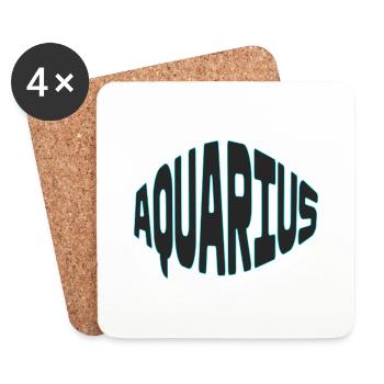 AQUARIUS - Coasters (set of 4) - white - Front