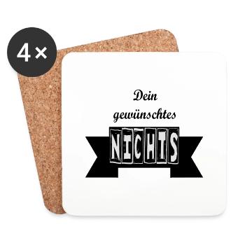 nichts gewuenscht - Untersetzer (4er-Set) - Weiß - Vorne