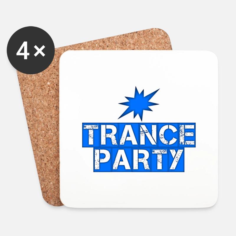 Trance Party - Untersetzer (4er-Set) - Weiß