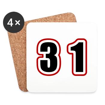 31 Number College - Coasters (set of 4) - white - Front
