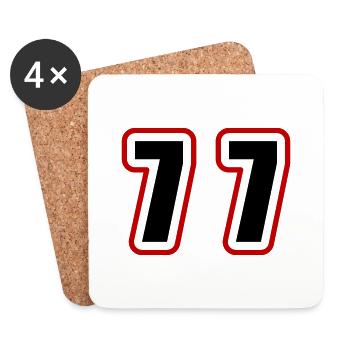 77 Number College - Coasters (set of 4) - white - Front