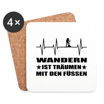 Wandern - Untersetzer (4er-Set) - Weiß - Vorne
