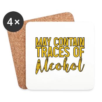 May Contain Traces Of Alcohol 3 - Untersetzer (4er-Set) - Weiß - Vorne