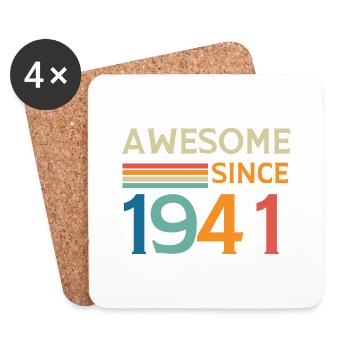 Awesome since 1941 - Dessous de verre (lot de 4) - blanc - Devant