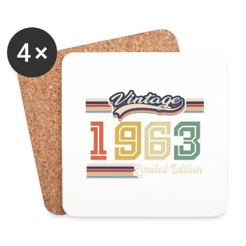 Awesome 1963 Birthday Gift Since 1963 Came - Coasters (set of 4) - white - Front