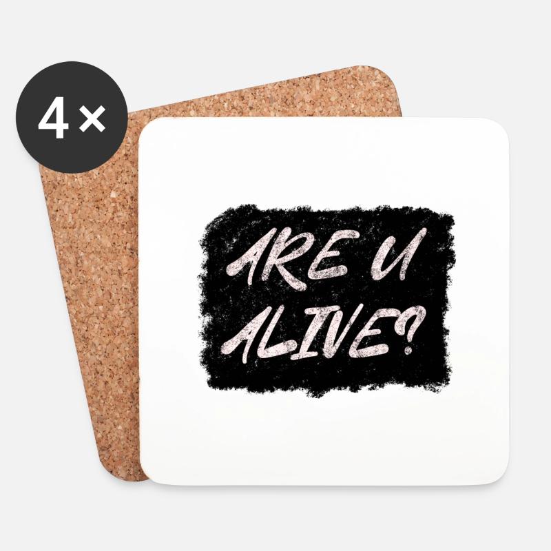 Are U Alive - Untersetzer (4er-Set) - Weiß