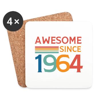 Awesome since 1964 - Dessous de verre (lot de 4) - blanc - Devant