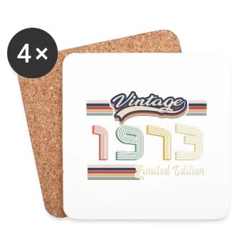 Original 1973 Vintage edition Retro Birthday - Coasters (set of 4) - white - Front