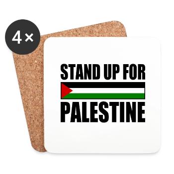 stand up for palestine - Untersetzer (4er-Set) - Weiß - Vorne