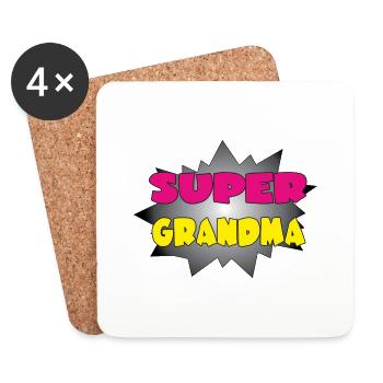 GRANDMA - Dessous de verre (lot de 4) - blanc - Devant