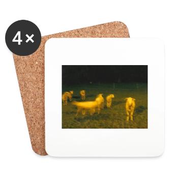 Sheep - Untersetzer (4er-Set) - Weiß - Vorne