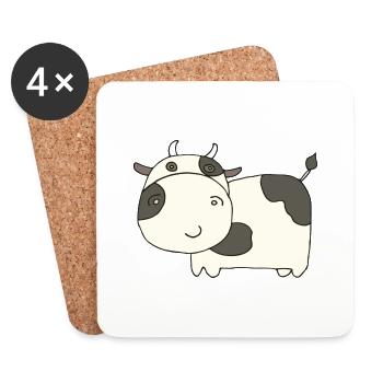 cow sweet - Coasters (set of 4) - white - Front