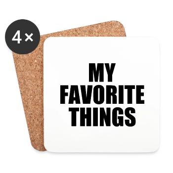 my favorite things - Untersetzer (4er-Set) - Weiß - Vorne