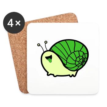schnecke comic - Untersetzer (4er-Set) - Weiß - Vorne