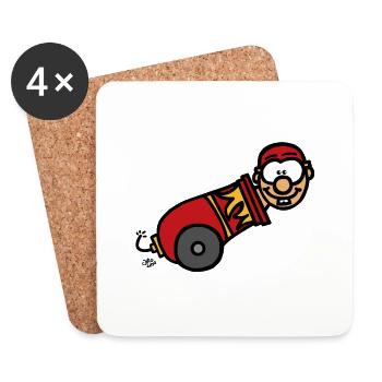 The Cannon - Coasters (set of 4) - white - Front