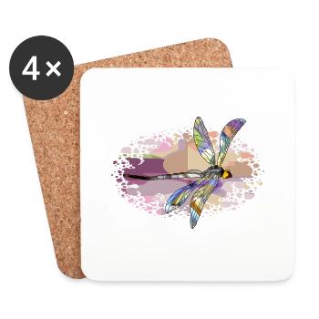 Libelle - Untersetzer (4er-Set) - Weiß - Vorne