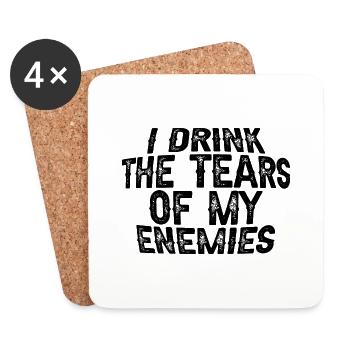I Drink The Tears Of My Enemies 3 - Untersetzer (4er-Set) - Weiß - Vorne