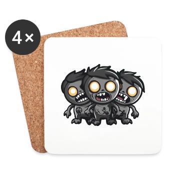 Zombies Halloween Cute Baby - Coasters (set of 4) - white - Front