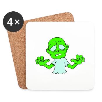 Zombie - Untersetzer (4er-Set) - Weiß - Vorne