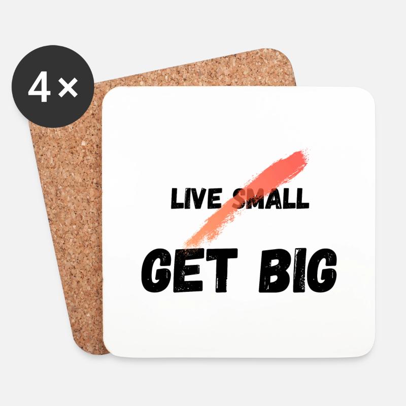 Live small get big - Untersetzer (4er-Set) - Weiß