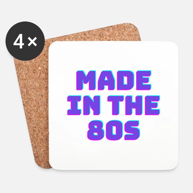 Made in the 80s - Untersetzer (4er-Set) - Weiß