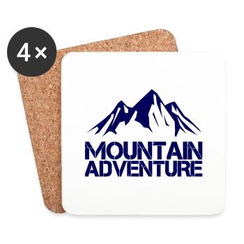 Aventure en montagne - Dessous de verre (lot de 4) - blanc - Devant
