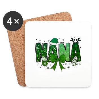 christmas santa 2024 2025 movie holiday family xms - Coasters (set of 4) - white - Front