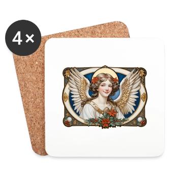 Ange - Dessous de verre (lot de 4) - blanc - Devant