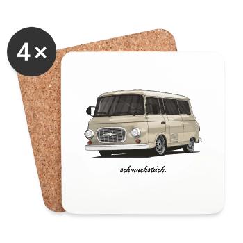 Barkas B1000 // Illustration - Dessous de verre (lot de 4) - blanc - Devant