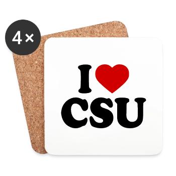 I love csu - Untersetzer (4er-Set) - Weiß - Vorne