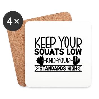 Squat Slow - Untersetzer (4er-Set) - Weiß - Vorne